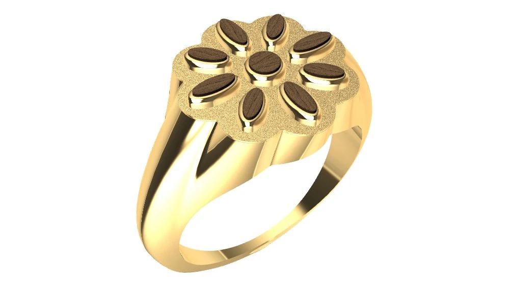 ring with wood 3D Print Model .c4d .max .obj .3ds .fbx .stl .blend 