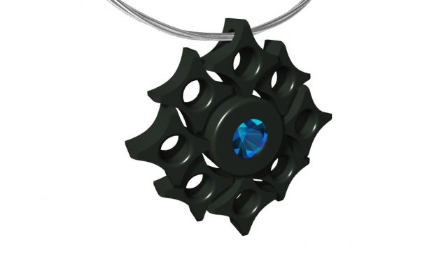 pendant with gem 3D Print Model .c4d .max .obj .3ds .fbx .stl .blend 