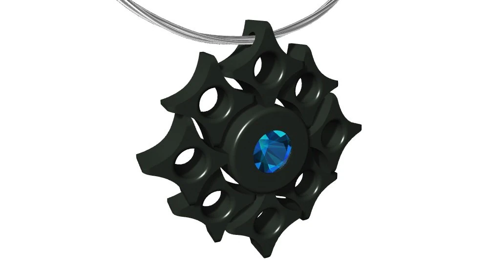 pendant with gem 3D Print Model .c4d .max .obj .3ds .fbx .stl .blend 