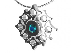 pendant with gem 3D Print Model