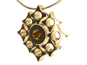 pendant with gem 3D Print Model