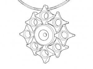 pendant with gem 3D Print Model