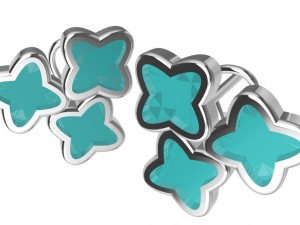 earrings with enamel Model do druku 3D
