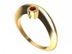 ring with gem 3D Print Model