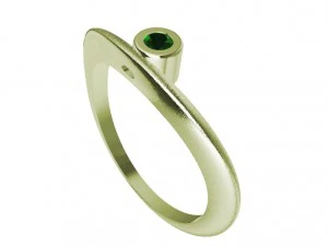 ring with gem 3D Print Model