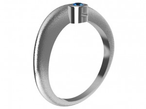 ring with gem 3D Print Model