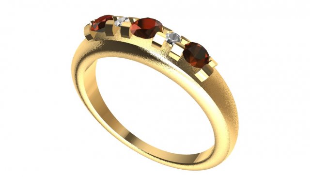 ring with gems 3D-Druckmodell .c4d .max .obj .3ds .fbx .stl .blend 