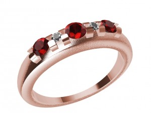 ring with gems 3D-Druckmodell