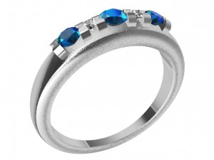 ring with gems 3D-Druckmodell