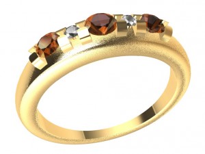 ring with gems 3D-Druckmodell