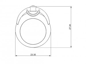 bicolor ring with gem 3D Принт Модель