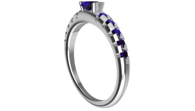 ring with gems 3D Print Model .c4d .max .obj .3ds .fbx .lwo .lw .lws