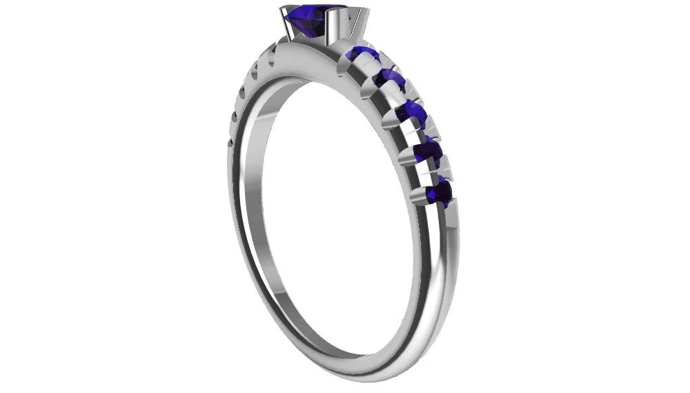 ring with gems 3D Print Model .c4d .max .obj .3ds .fbx .stl .blend