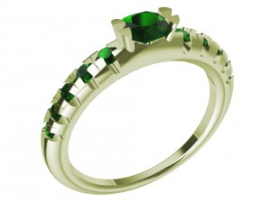 ring with gems 3Dプリントモデル