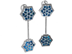earrings with gems 3D Print Model