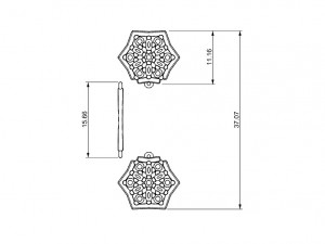 earrings with gems 3D Принт Модель