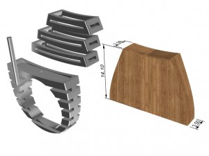 silver ring with wood 3D-Druckmodell