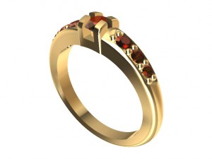 ring with gems 3D Print Model