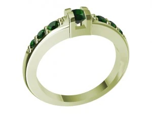 ring with gems 3D Print Model
