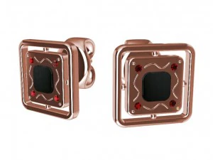 earrings with gems 3D Print Model