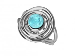 ring with ebany or other 3D Print Model