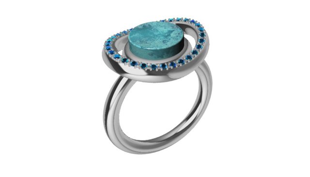 ring with gems and other 3D Print Model .c4d .max .obj .3ds .fbx .stl .blend 