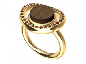 ring with gems and other 3D Print Model