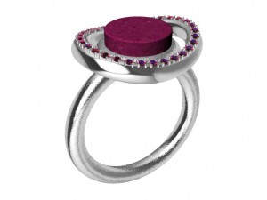 ring with gems and other 3D Print Model