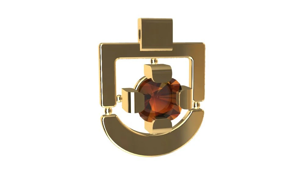 pendant with gem 3D Print Model .c4d .max .obj .3ds .fbx .stl .blend 