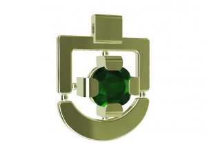 pendant with gem 3D Print Model
