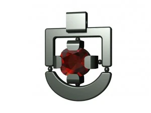 pendant with gem 3D Print Model