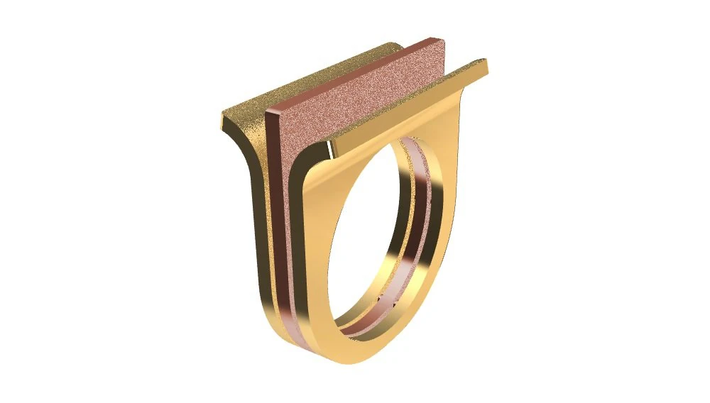 tricolor ring 3D Print Model .c4d .max .obj .3ds .fbx .stl .blend 