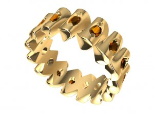 ring with gems 3D Print Model