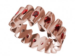 ring with gems 3D-Druckmodell