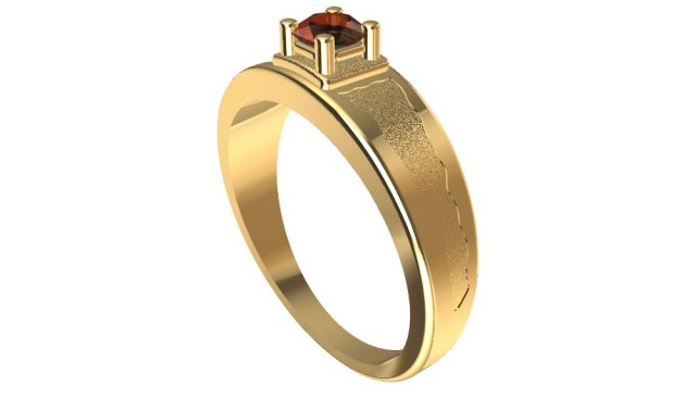 ring with gem 3D Baskı Modeli .c4d .max .obj .3ds .fbx .stl .blend 