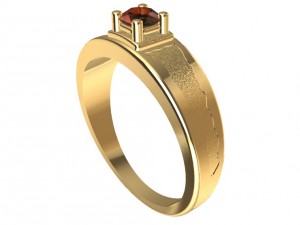 ring with gem 3D Print Model