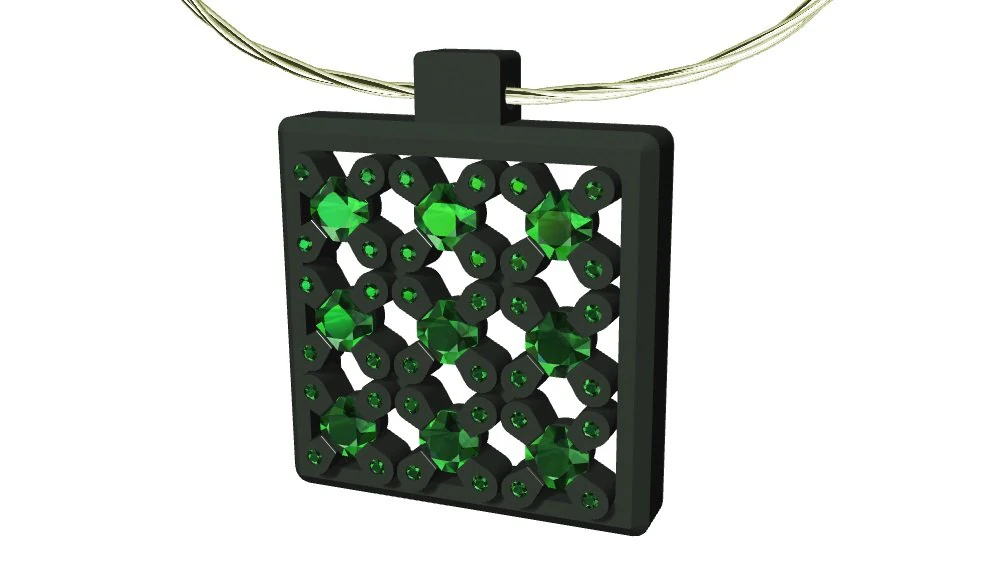 pendant with gems 3D Print Model .c4d .max .obj .3ds .fbx .stl .blend 