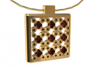 pendant with gems 3D Print Model