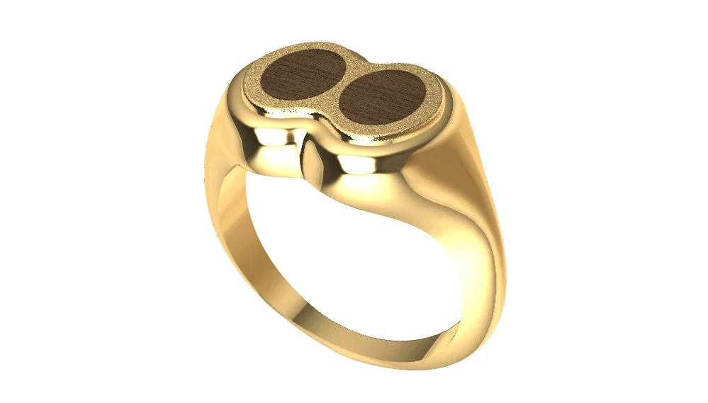 ring with wood 3D Print Model .c4d .max .obj .3ds .fbx .stl .blend 