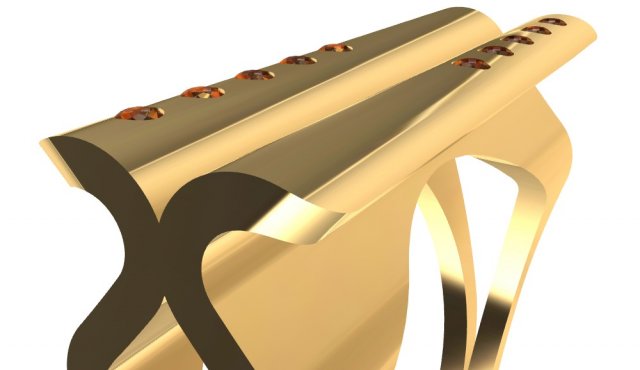 a different ring with gems Model Cetak 3D .c4d .max .obj .3ds .fbx .stl .blend 