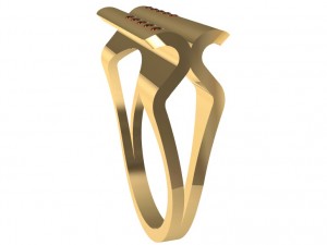 a different ring with gems Model Cetak 3D