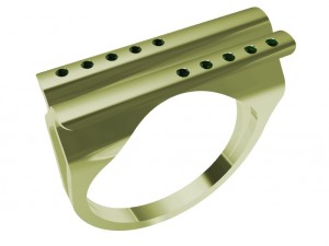 a different ring with gems Model Cetak 3D