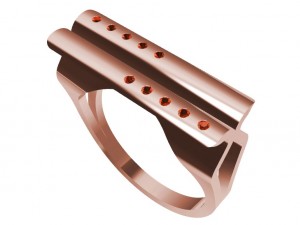 a different ring with gems Model Cetak 3D