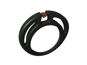 ring with gem 3Dプリントモデル