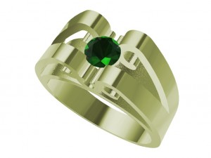 special ring with gem 3D printmodel