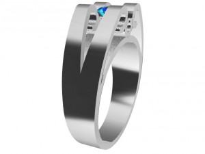 special ring with gem 3D printmodel