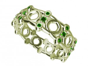 a different ring with gems 3D 프린트 모델