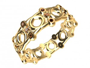 a different ring with gems 3D 프린트 모델