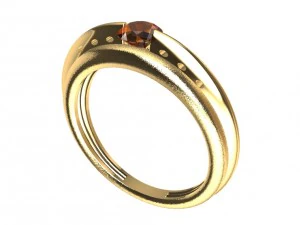 a different ring with gem 3D Print Model
