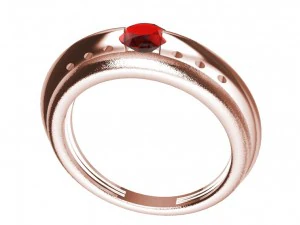 a different ring with gem 3D Print Model